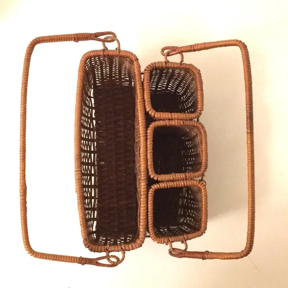 Home decor utensils organizer basket EUC vintage